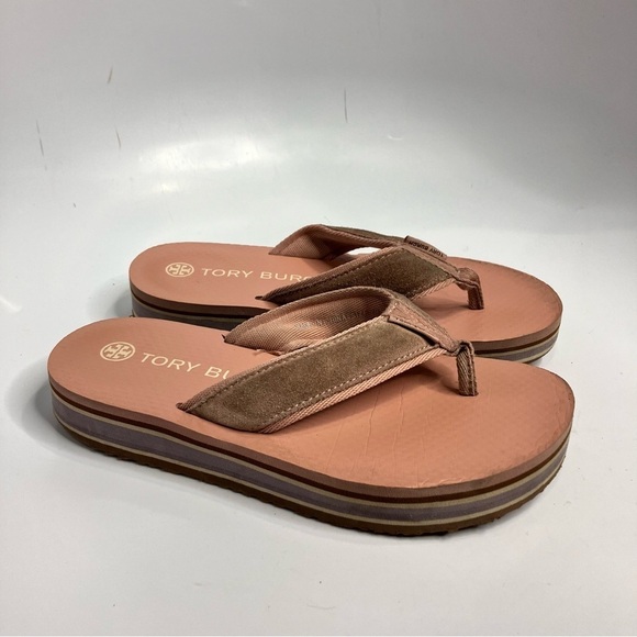 Tory Burch platform 70’s flip flops pink size 6 - Picture 2 of 9
